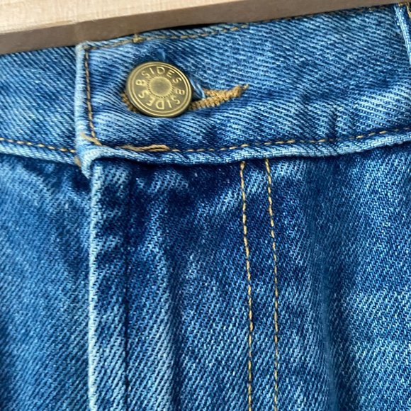 B Sides Arts Mid High Straight Two Tone Jeans - Picture 9 of 11
